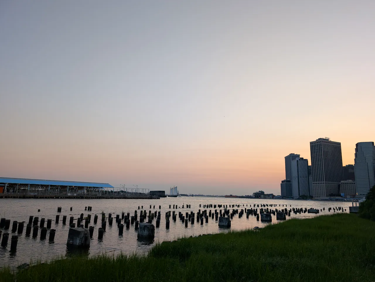 Pier remenants across Manhattan