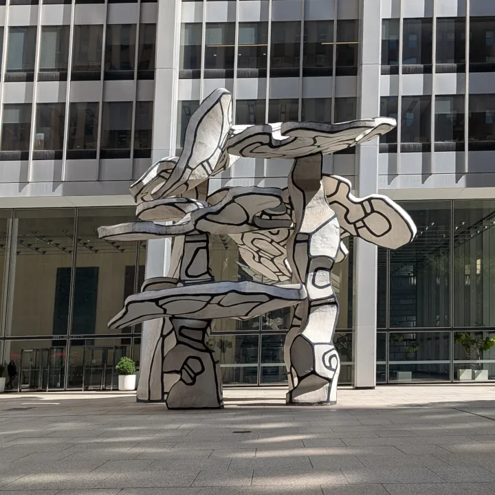 Abstract art sculpture